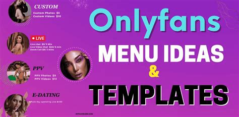 only fans menu ideas|OnlyFans Menu Ideas and Examples 